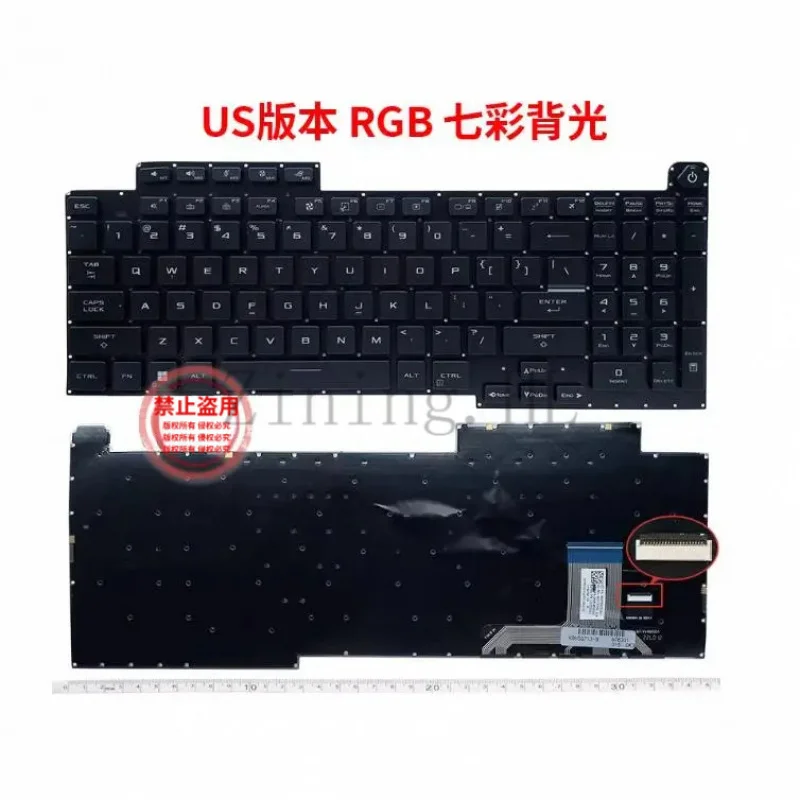 Teclado de Repuesto Compatible con ASUS ROG Strix Serie G17 G713 G713Q G713QE QY QR RX RS RC IR IH G733 QY QM