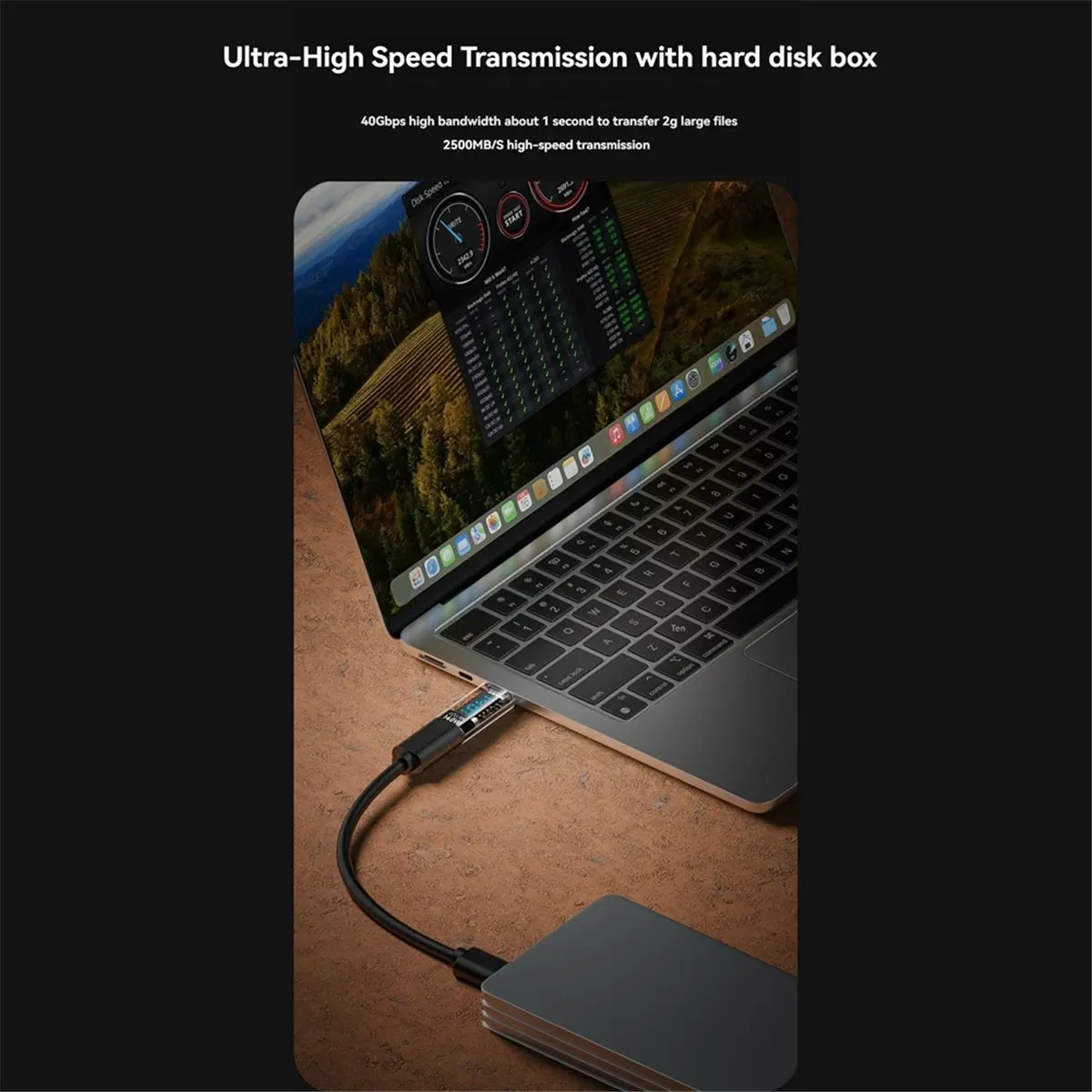 *AIMA USB C Adapter LED Wattage Display 140W 40Gbps 8K USB C Extension PD3.1 Type C Connector Type C Power Meter Tester Blue
