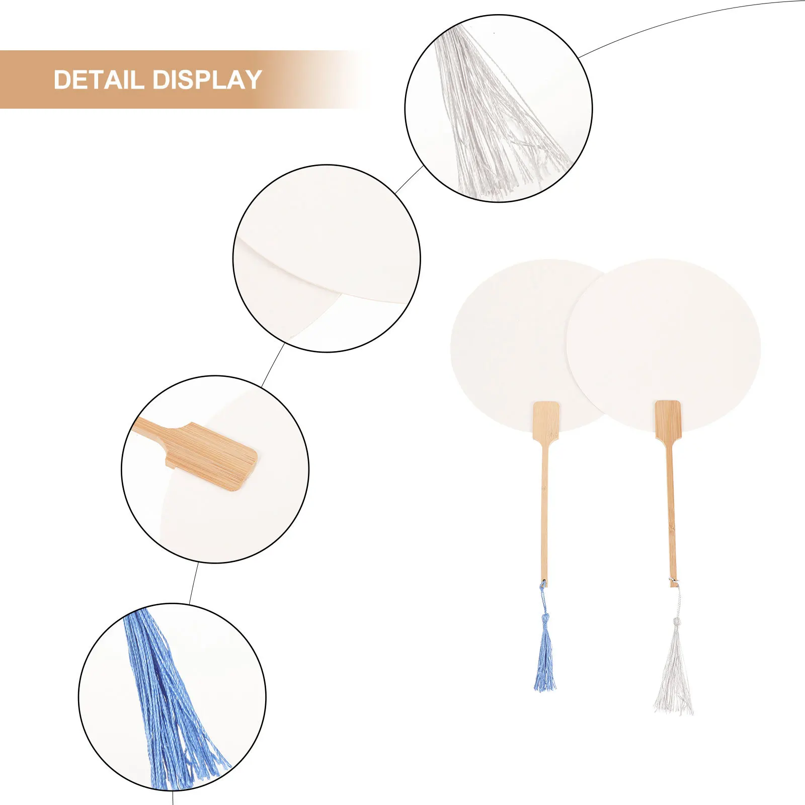 Éventail vierge pour enfants, 2 pièces, accessoire de dessin Graffiti, éventails inachevés faits à la main pour les arts et l'artisanat créatifs, bricolage