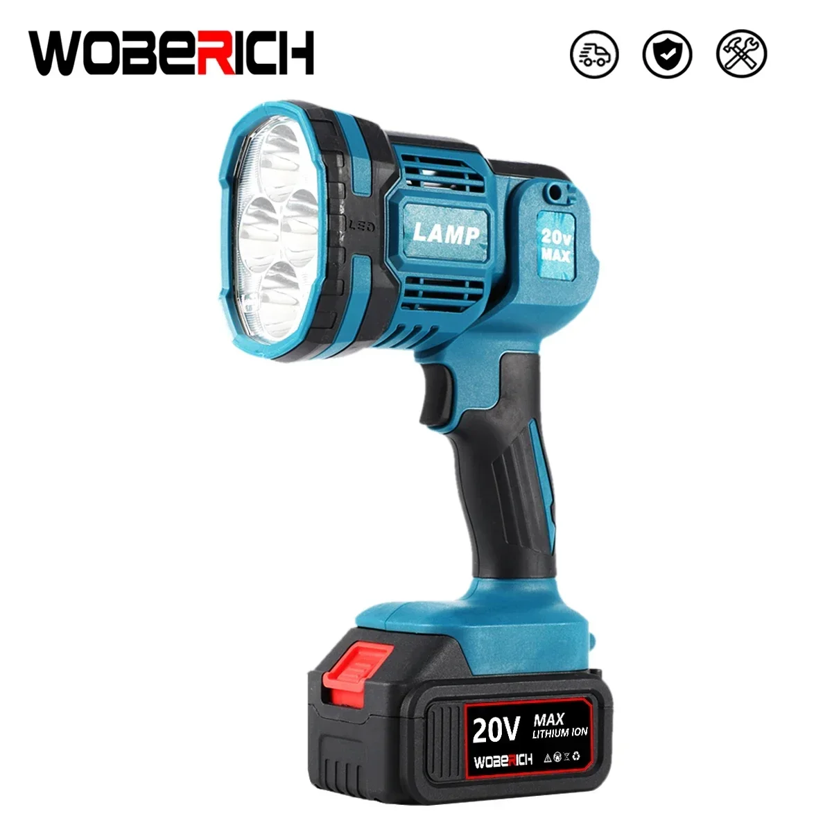 

Cordless LED Flashlight Work Light Handheld Spotlight Outdoor Emergency Lighting For Makita 18V Battery By WOBERICH