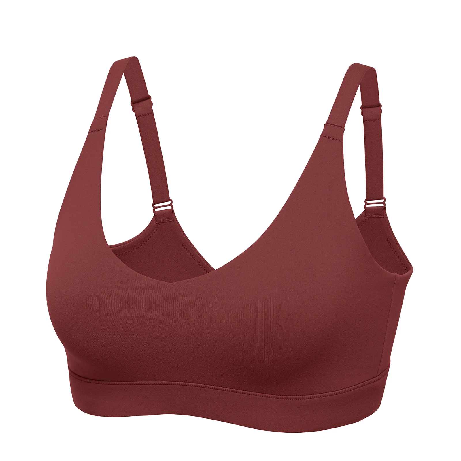 Women's Cozzifree Plus Size V Neck Wireless Bralette Full Coverage Seamless Tshirt Bras Unlined Comfort Bra