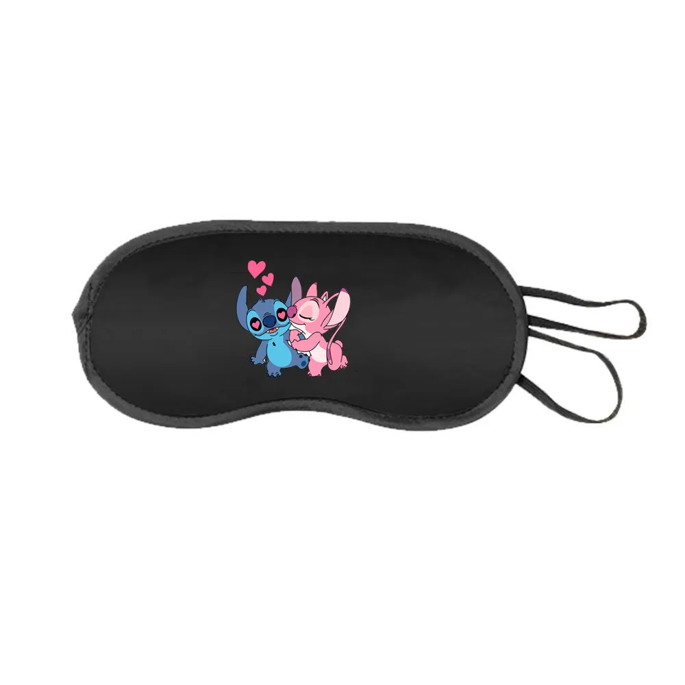 Cute Disney Stitch Girls Mask Sleeping Eye Mask Eyeshade Cover Shade Eye Patch Women Men Disney Soft Blindfold Travel Eyepatch
