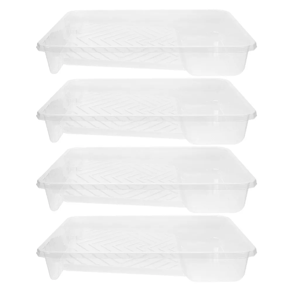 

Набор из 4 пластиковых лотков для краски: незаменимые инструменты для DIY-проектов, для стен и мебели, эффективный держатель для валиков, для домашнего ремонта