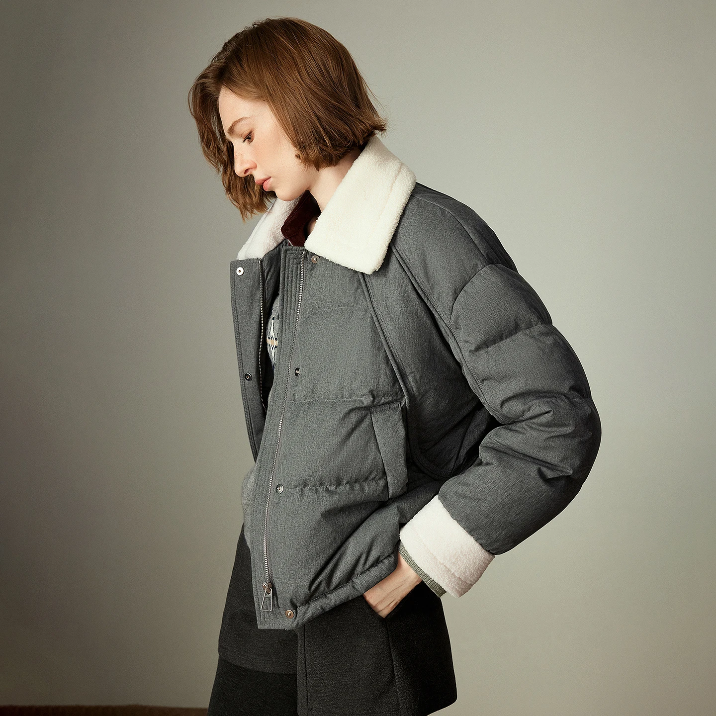 TOYOUTH chaquetas de plumón para mujer 2025 invierno nuevo 90% abajo inteligente Casual borroso bloqueado de Color ropa de abrigo cálida suelta