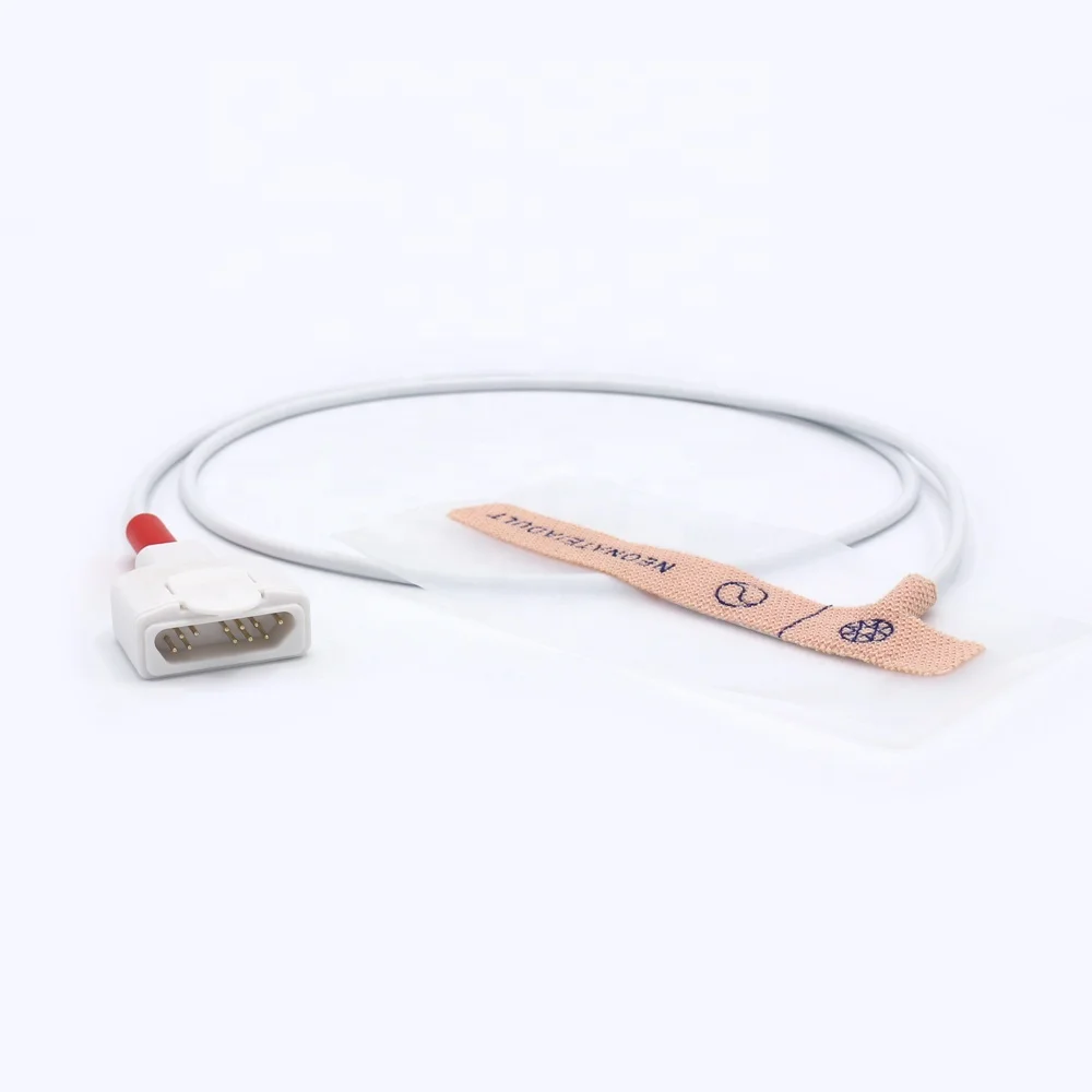 5pcs-- 2514 Compatible Neonate/Adult Disposable Spo2 Sensor 11pin,Adhesive Tape Disposable Oxygen Sensor