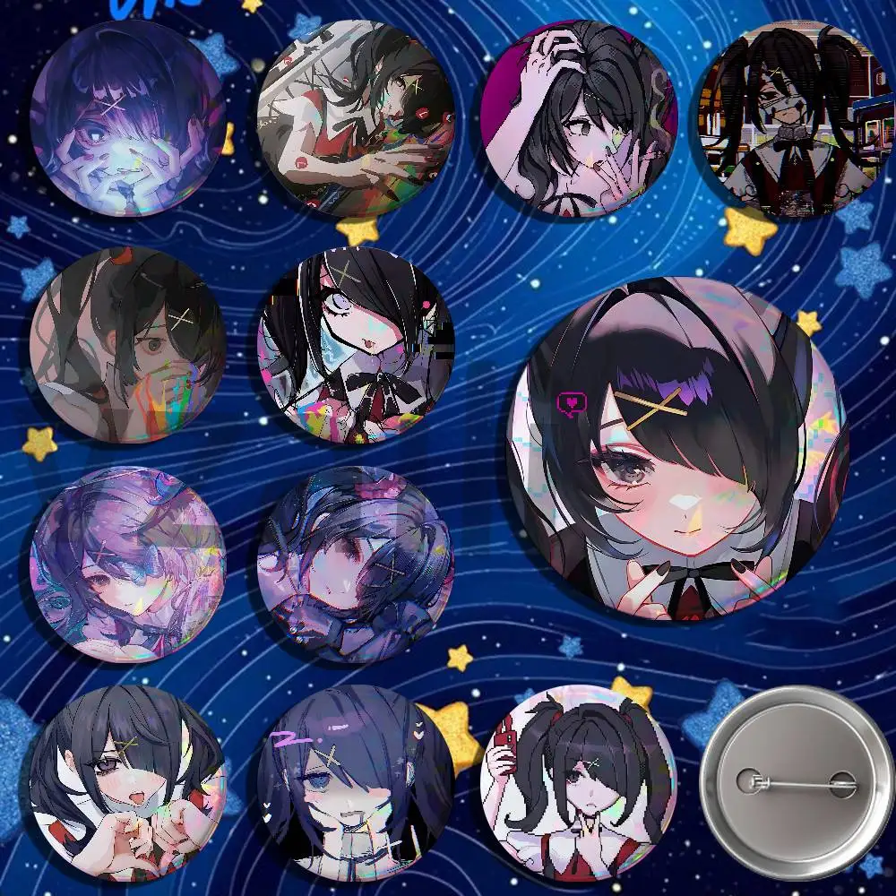 Anime Game Ame chan Badges 25 32 44 58 75 mm Round Customizable Wholesale Fan goods Self-made fan freebies TH