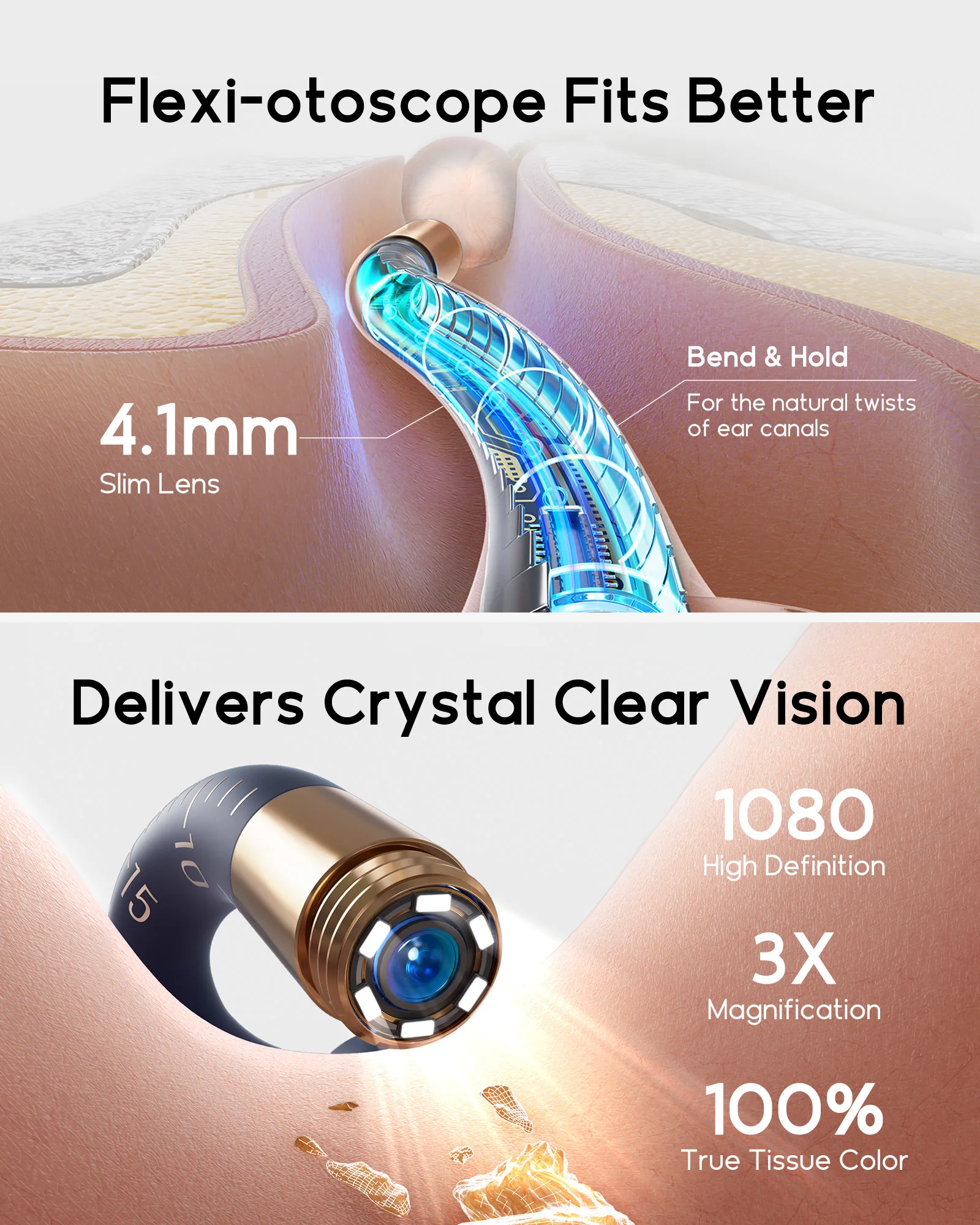 2025 جديد Bebird I35R البصرية الأذن نظافة الأذن HD كليب الملقط Earpick اللاسلكية نظيفة المنظار كاميرا صغيرة الرعاية الصحية #5