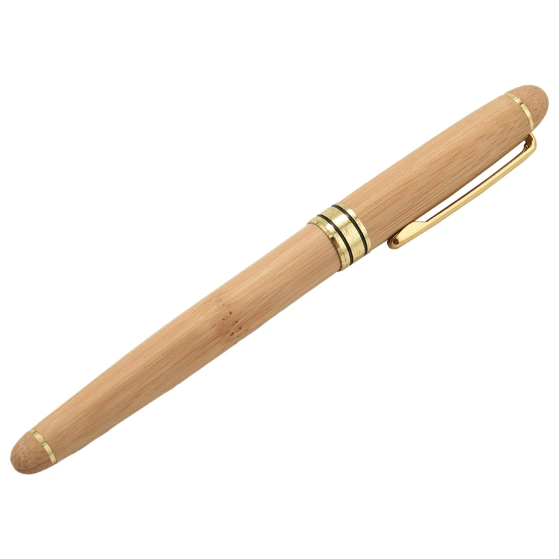 Stylo plume vintage élégant en bambou avec boîte, cadeaux d'affaires, marque de luxe, stylos d'écriture de bureau