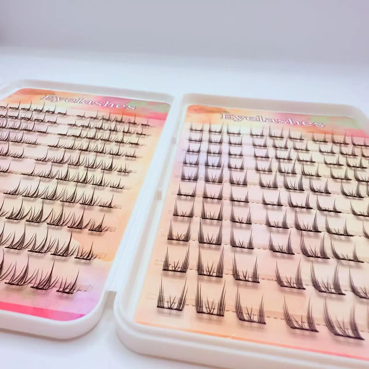Große Kapazität, 384 Stück, falsche Wimpernverlängerung, Wimperncluster für Schönheit – Detail 13