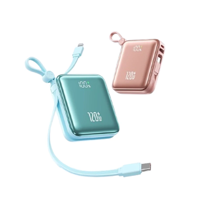 Power Bank 3C Certification Multi-capacity Battery Super Fast Charging Built-in Cable Small and Portable for Xiaomi for Apple