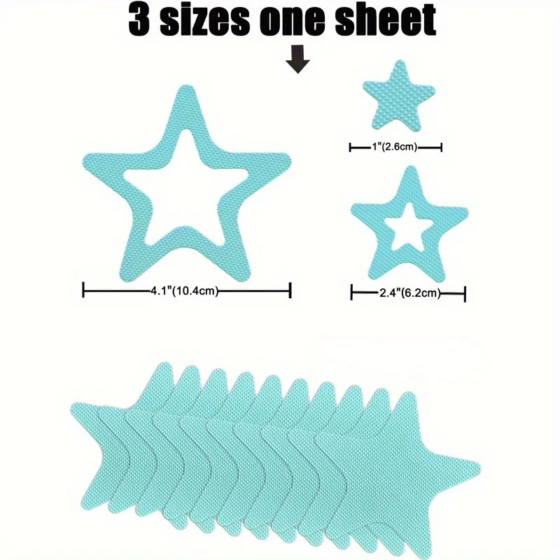 Waterproof Star Shaped Bathtub Sticker  Non-Slip, Self-Adhesive, Removable, and Decorative Perfect for Bathroom and Toilet Decor