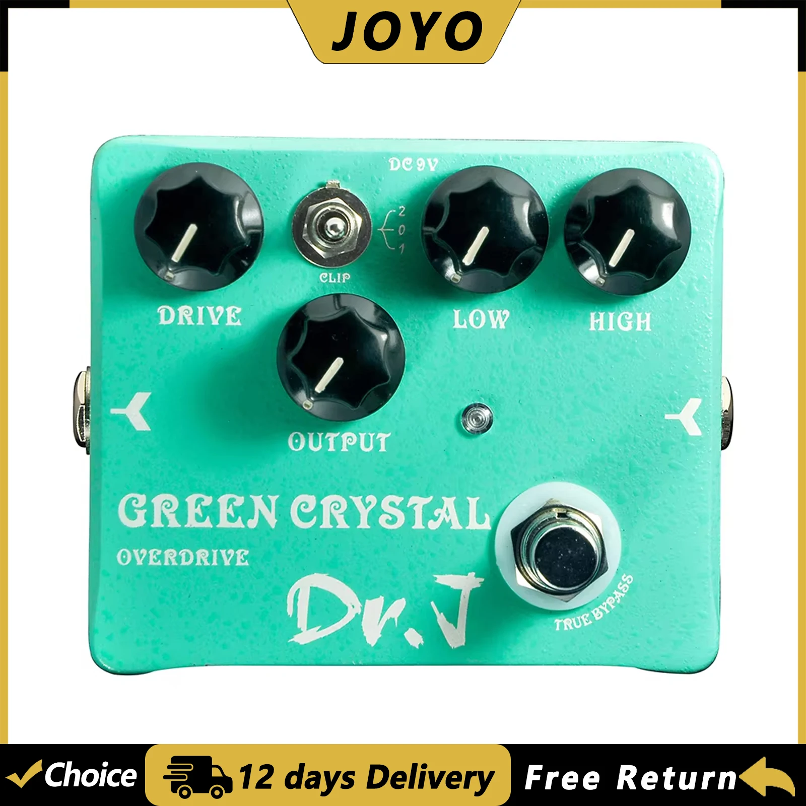 

JOYO D50 GREEN CRYSTAL Overdrive Guitar Effect Pedal High and Low Frequency Knobs Overdrive Tube Amplifiers Guitar Pedal