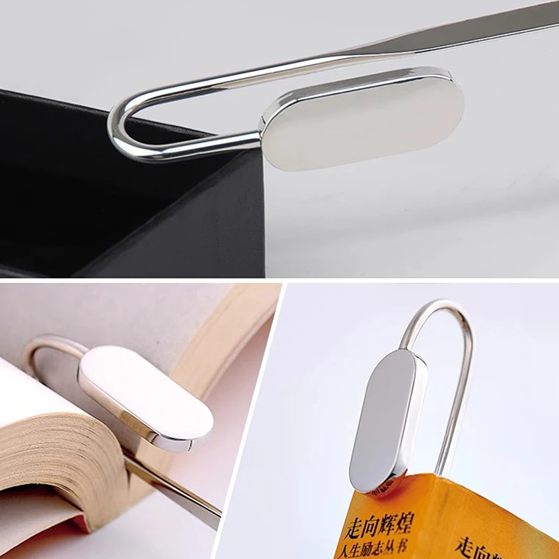 Creactive Swan Neck Oval Metal Book Marker Hanger Clip Reading Page Holder Zinc Alloy Bookmark Stationery Office Supply Gift