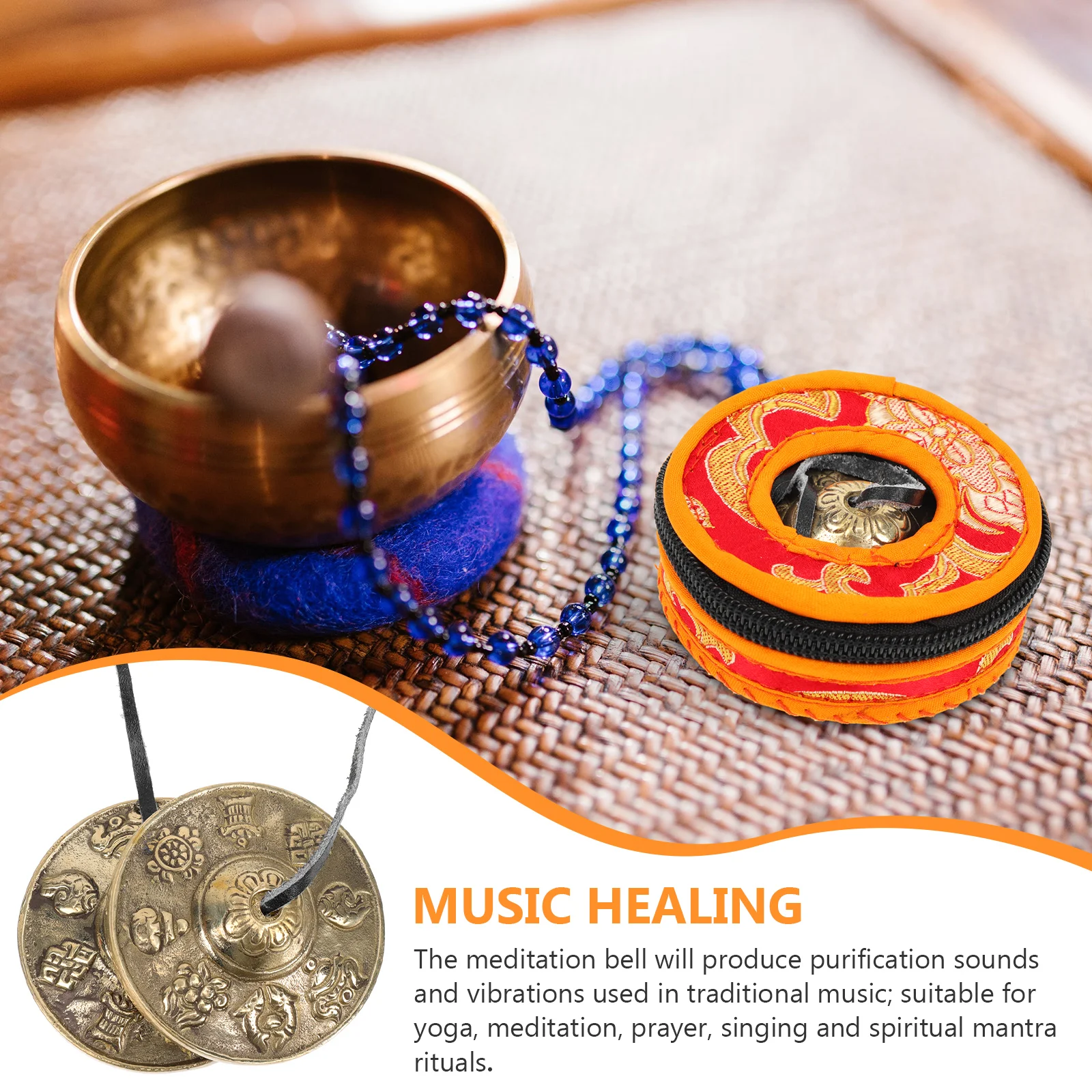 

Religious Cymbals Bell Prop Touch The Copper Creative Percussion Instrument Yoga
