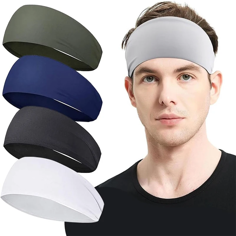 

Breathable Sports Headband Sweatband Stretch Elastic Gym Fitness Running Yoga Men Women Headwrap Quick-dry Absorbent Hair Bands
