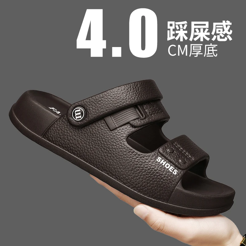 

Мужские летние шлепанцы премиум-класса, модные нескользящие уличные пляжные сандалии 2026 года, новые шлепанцы из ЭВА с мягкой подошвой, повседневные шлепанцы на толстой подошве