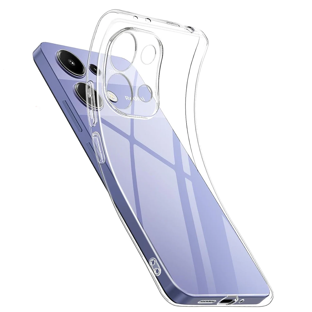 Silicone Phone Soft Case For Xiaomi Redmi Note 14 13 12 11 11S 10 10S Pro Plus Max 4G 5G Ultra Thin Cover Clear Shockproof Shell