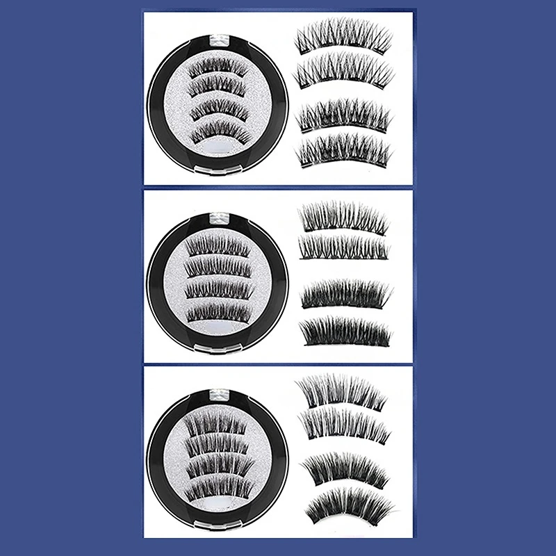 Piegaciglia quantistico con tre forze magnetiche e magneti senza colla, pinzette per ciglia finte allungabili naturalmente