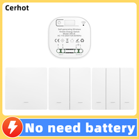 Cerhot RF433 Self Powered  Wireless Switch Without Battery Remote Control Button Wall Light Switch Household Waterproof Switch