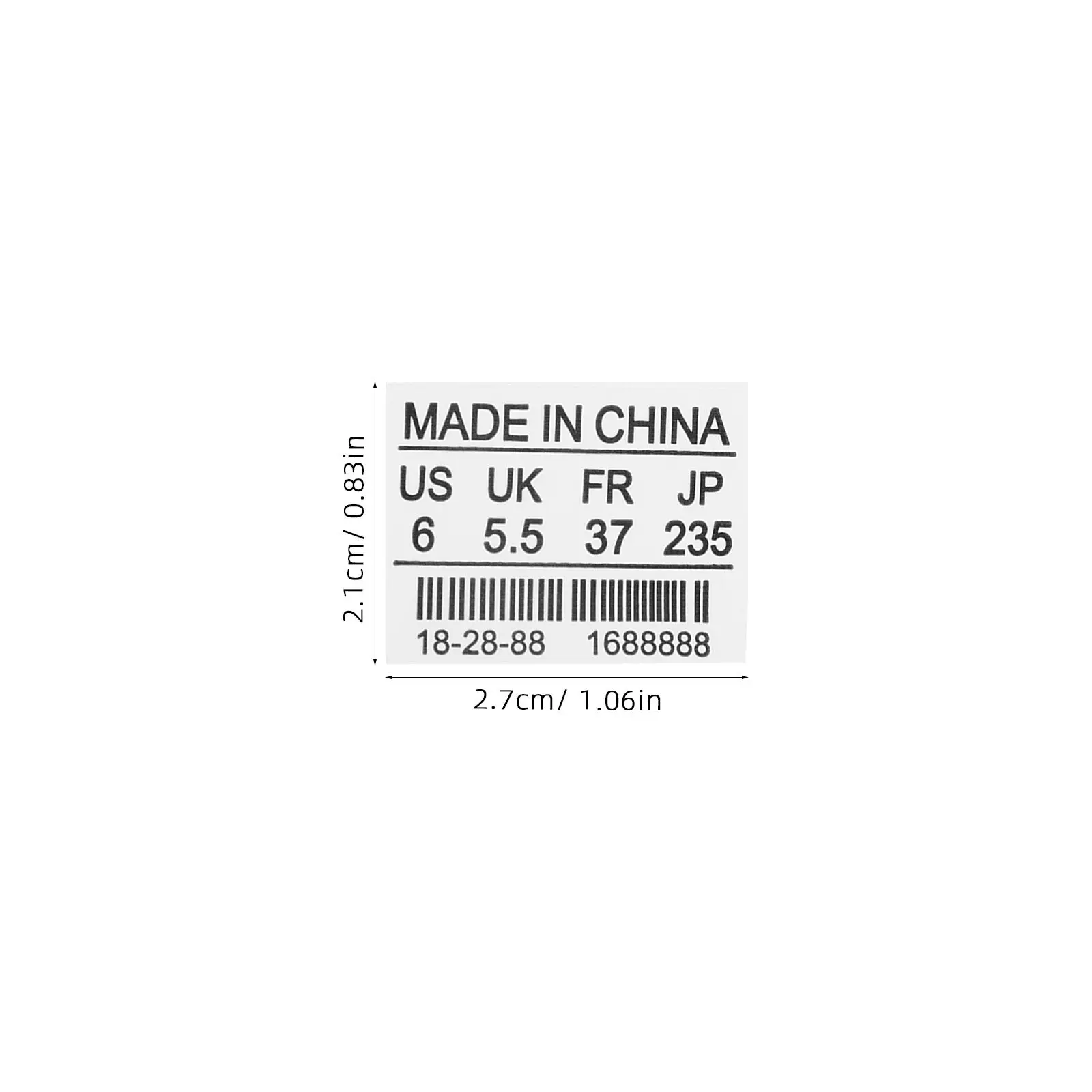 4Sheets Adhesive Shoes Size Label Stickers Strong Wear-Resistant Number Tags for Shoe Retail Stores Shoebox Labeling Storage
