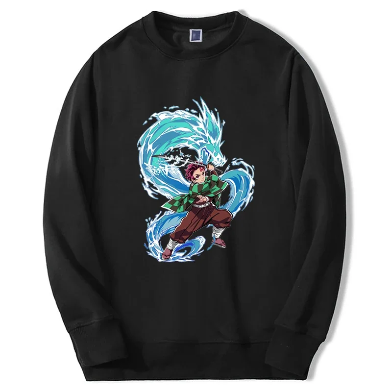 

2024 Hot Japan Anime Hoodies Men Women Tanjirou Sleeve Graphic Sweatshirt New Crewneck Fashion Streetwear Sweatshir