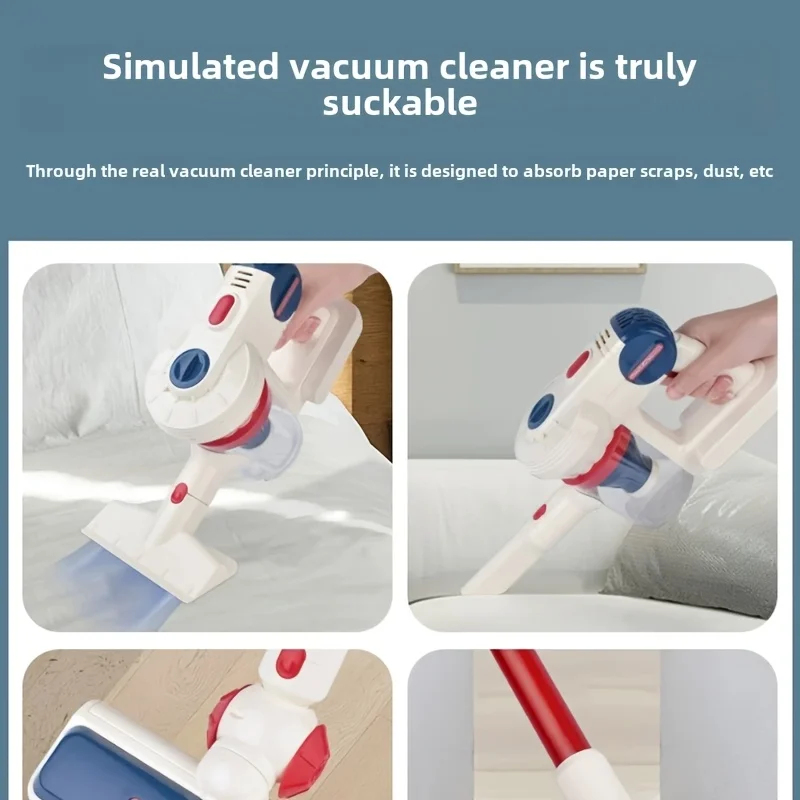 

American Recommended, Children's Family Cleaning Simulation Electric Vacuum Cleaner, Mop Toy Set For Boys And Girls To Learn Pre