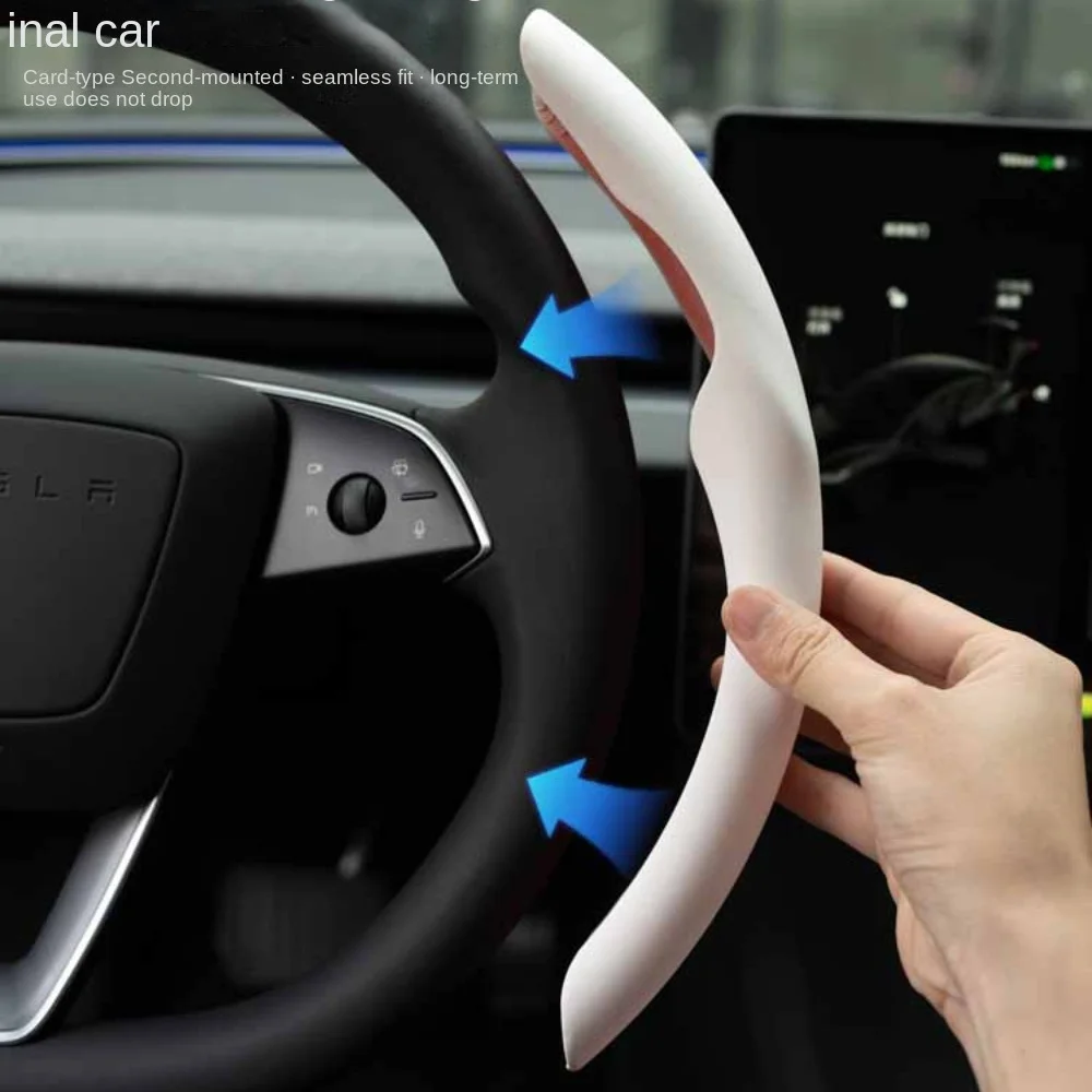 Adatto per Tesla Huan new Model3 fibbia per coprivolante accessori interni modificati ultrasottili che assorbono il sudore