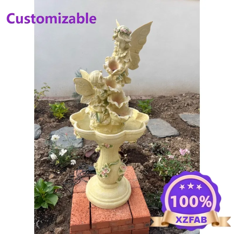Factory Direct 2026 European Style Villa Courtyard Water Feature Flowing Water Floor Decor For Balcony Clubhouse Fortune Landsca