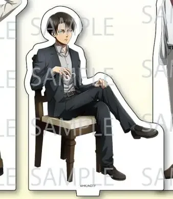 Game Erwin Smith Acrylic Stand Doll Anime Zoe Hange Levi Eren Yeager Figure Model Plate Cosplay Toy for Gift