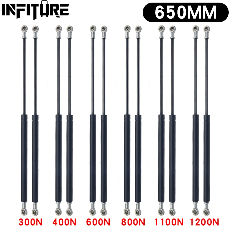 2pcs 300/400/600/800/1100/1200N 650MM Car Gas Struts Spring Shocks Lift Supports RV Windows Storage Damper Camper Back Window