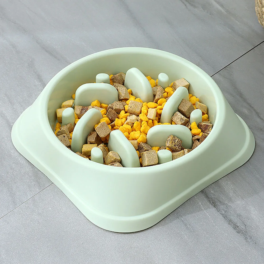 Bol à nourriture pour chien en plastique antidérapant pour chiot, bol à nourriture pour chien à alimentation lente, bol à puzzle pour chien pour une alimentation saine, bol à alimentation lente pour c