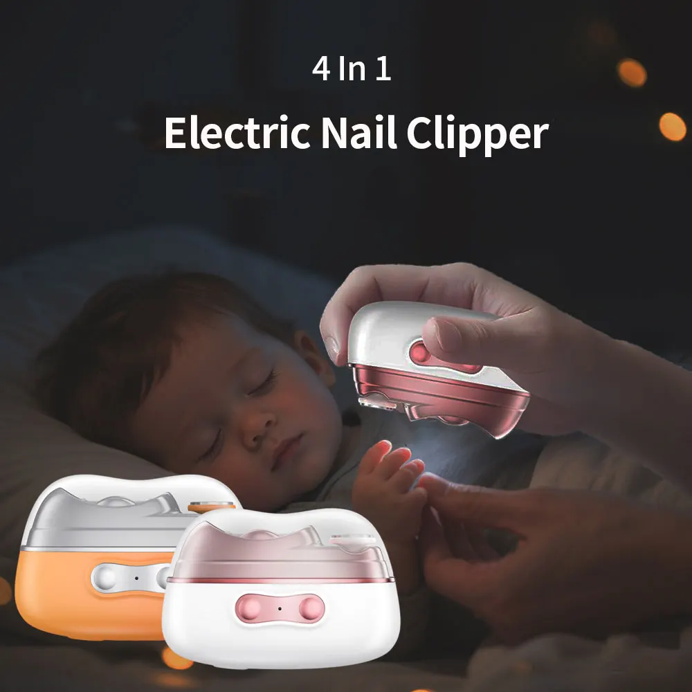 

4-in-1 Electric Nail Clipper Automatic Trimmer Nail Grinder Nail Polishing with UV Lamp Nail Cutter Manicure Tool
