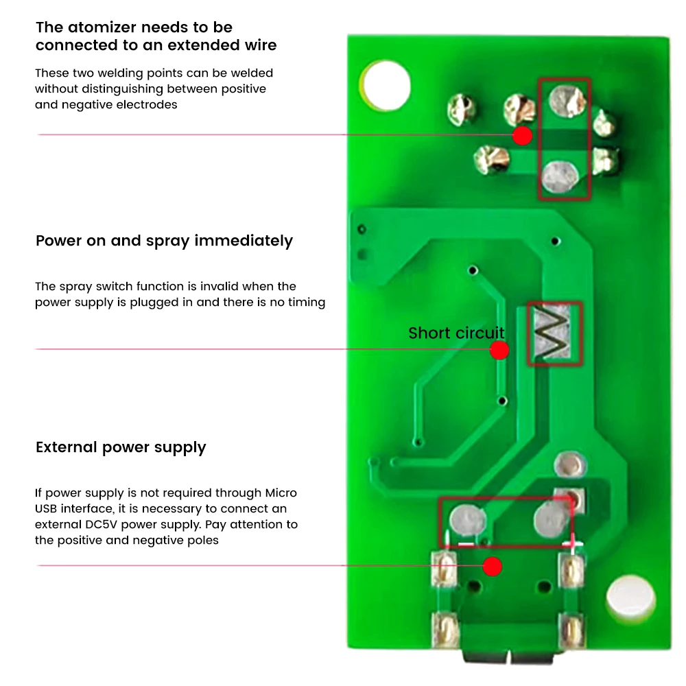 Mist Maker And Driver Circuit Board USB Mini Humidifier DIY Kits Fogger Atomization Film Atomizer Sheet Mini Oscillating