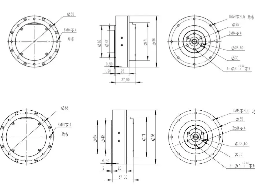 MIT drives-brazo servo sin escobillas, motor de junta, desaceleración, codificador Doble