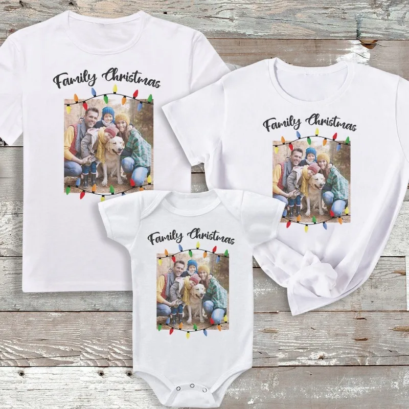 PERSONALISED Family Christmas - Family Matching Tops Family Party Matching Clothes Outfit Kids Matching Personalized Name Shirt