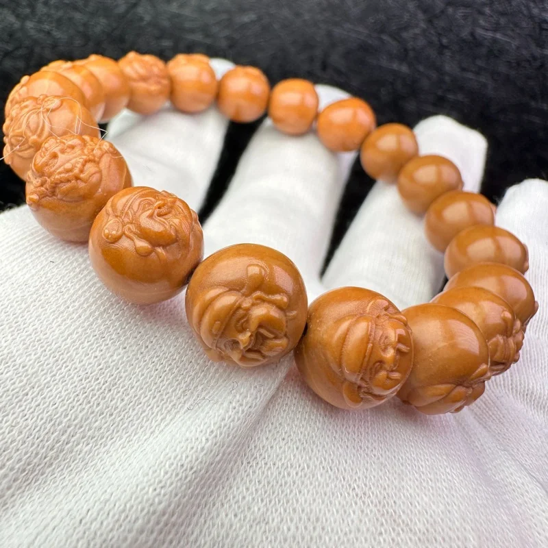 Full Product Monkey Head Walnut Seiko Polished Carved Bracelet