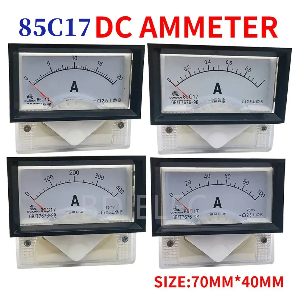 85C17 DC Ammeter 1A 2A 3A 5A 10A 15A 20A 30A 50A 75A 100A амперметр  амперметр постоянный ток измеритель тока тестер