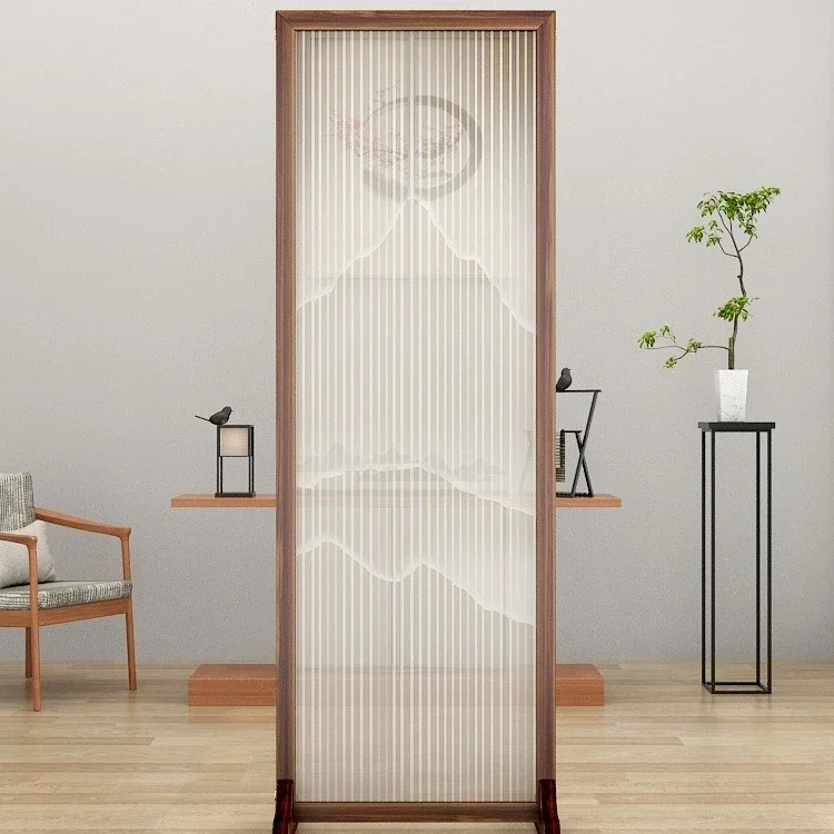 Chinese screen partition, modern and simple entrance, facing the door, solid wood home living room, small apartment bedroom entr