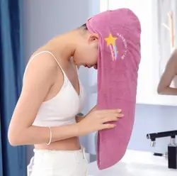 Women Girl's Magic Microfiber Shower Cap Towel Bath Hats for Women Dry Hair Cap Quick Drying Soft for Lady Turban Head SN4048