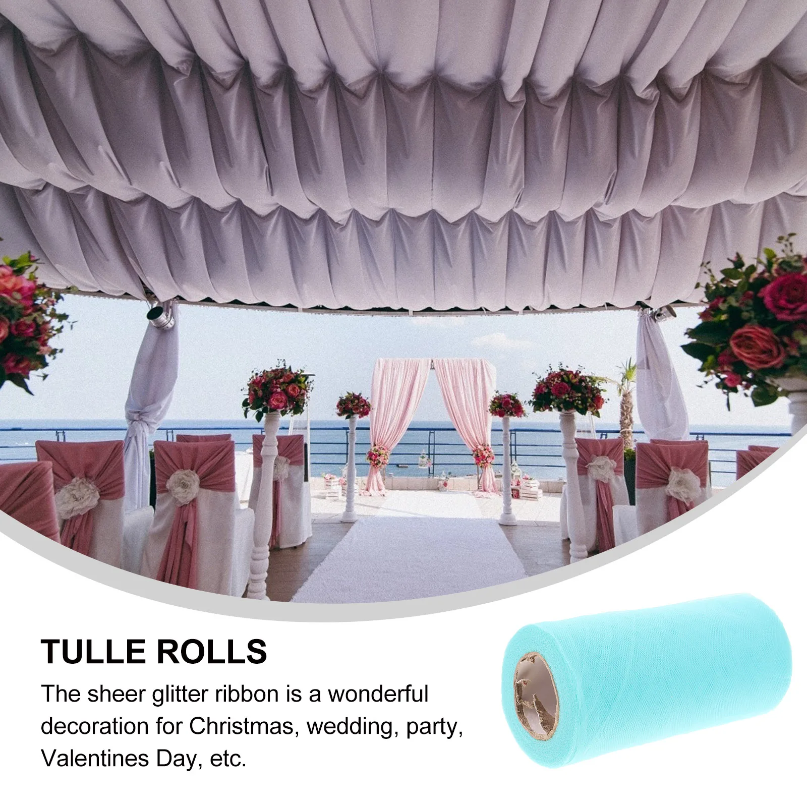 

Polyester Tulle Fabric For Gift Wrapping Wedding Party Table Decoration Diy Crafts Home Decorative Ribbon Tulle