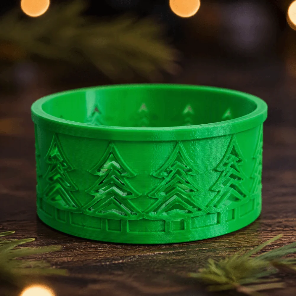 Runde, hohle Schmuckaufbewahrungsschale, leicht, Weihnachtsbaum-Ausschnitt, Weihnachts-Aufbewahrungsschale, niedlich, 3D-Druck – Detail 6