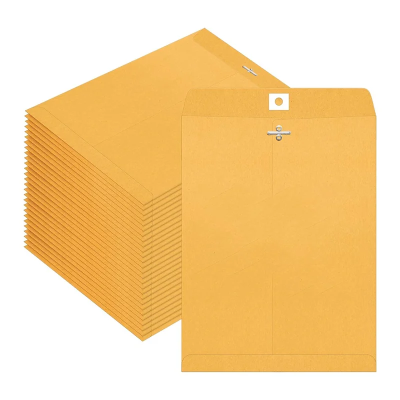 

For Home, Office, Business, School-Use 9X12 Clasp Envelopes 100 Count-Kraft Envelopes Featuring Clasp Closure