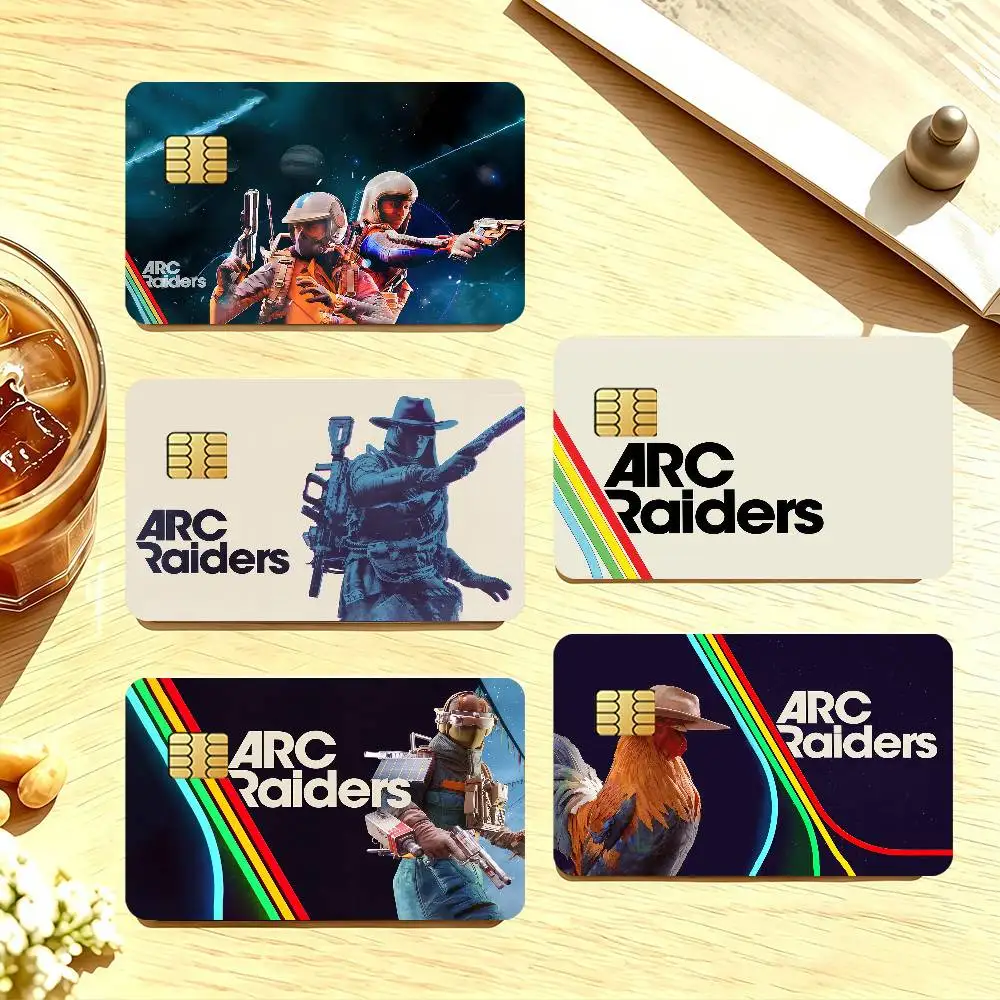 Popular Game A-Arc Raiders Fashion Credit Card Skin Stickers For Bank Card Bus Metro Cards Waterproof Anti-Scratch Gift 4PCS