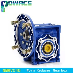 Round Flange NMRV040 Worm Reducer Gear Gearbox 71B5 71B14 63B5 63B14 56B5 and 9mm 11mm 14mm input output 18mm