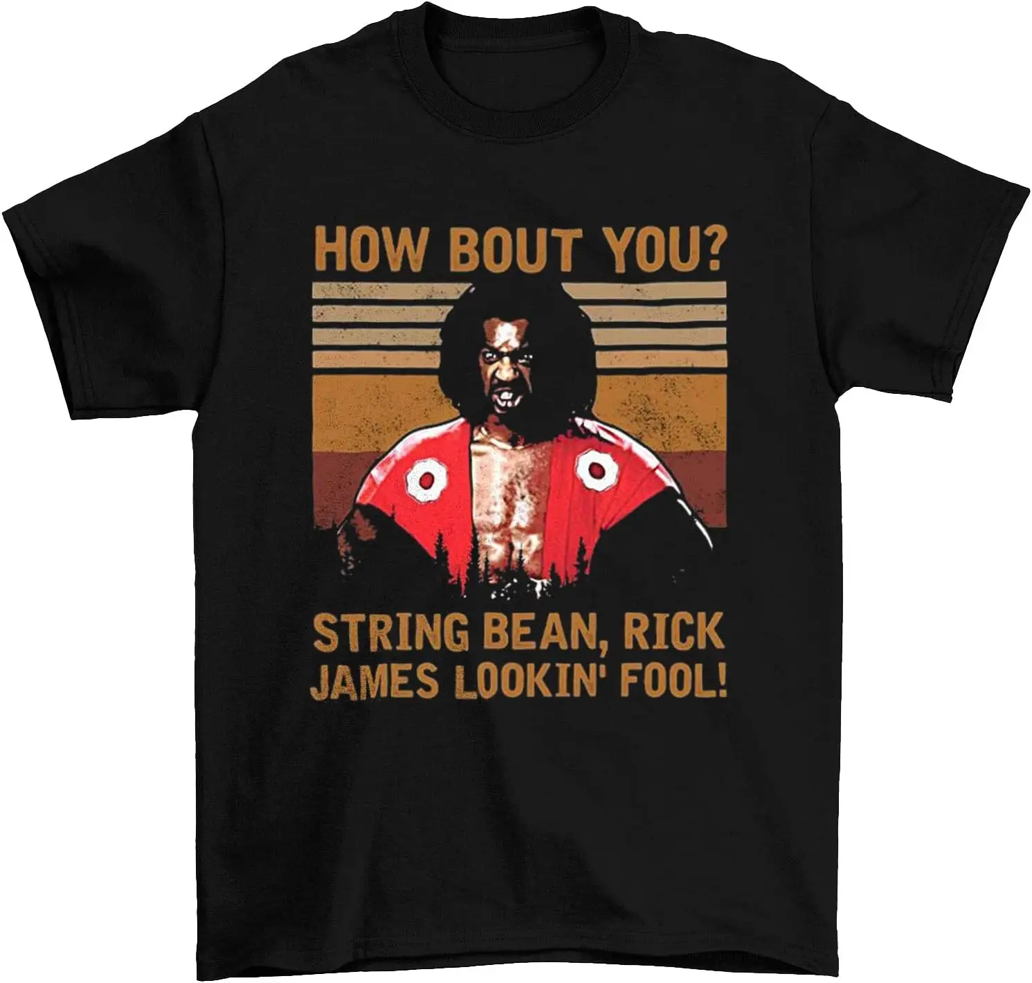 Sho'nuff How Bout You String Bean Vintage T-Shirt, Classic Movie Shirt, Funny T-Shirt Black