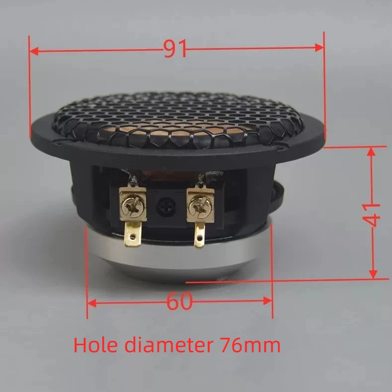 1 Stück GHXAMP 3,5" 91mm Holzfaserkonus Reiner Mitteltöner Auto-Lautsprecher – DSP 3-Wege Aktiv-Upgrade & 3" Center-Mitteltöner 4 Ohm 30W Qts0.752 – Detail 3