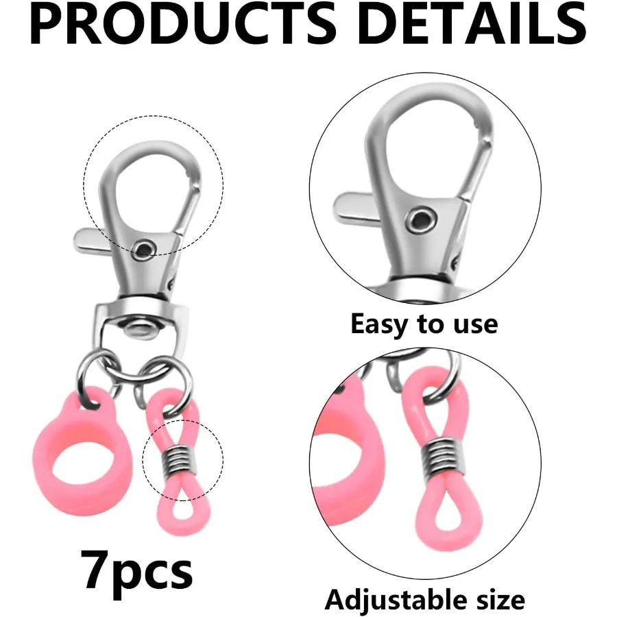 7 قطعة حامل قلم قابل للسحب قلم من السيليكون الحبل كليب قابل للتعديل شارة بكرة اكسسوارات حامل قلم ل الحبل القلم الحبل الحبل #3