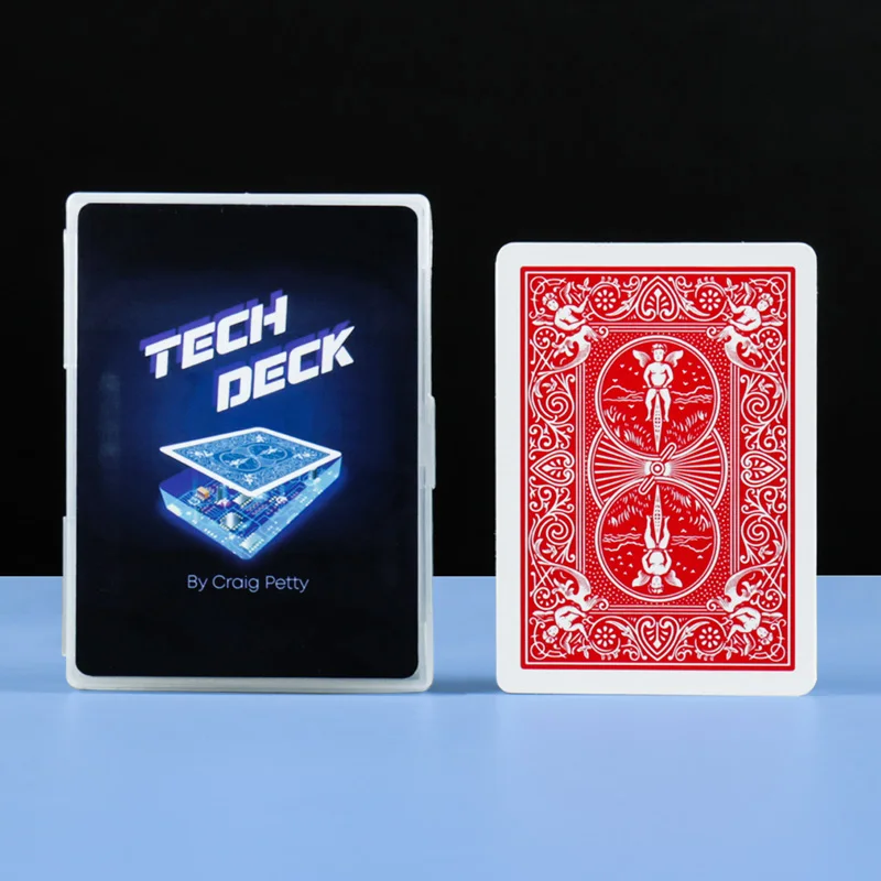 テックデッキポーカー用ライトカード-電子トランプ-マジック小道具トリック-エンド用ストリートマジック専用
