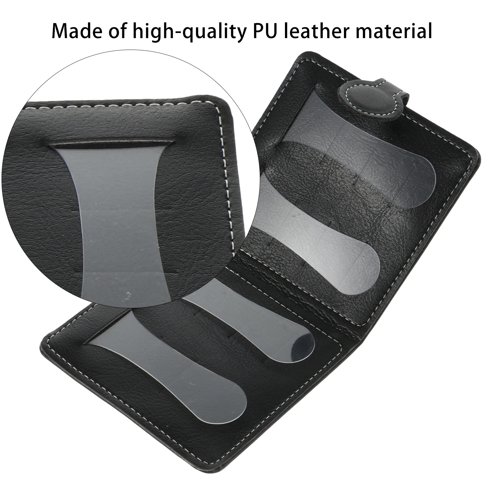 

12 Guitar Pick Bag Holder Portable Lightweight ganizer Black Travel PU Storage Case For Picks Acoustic Electric