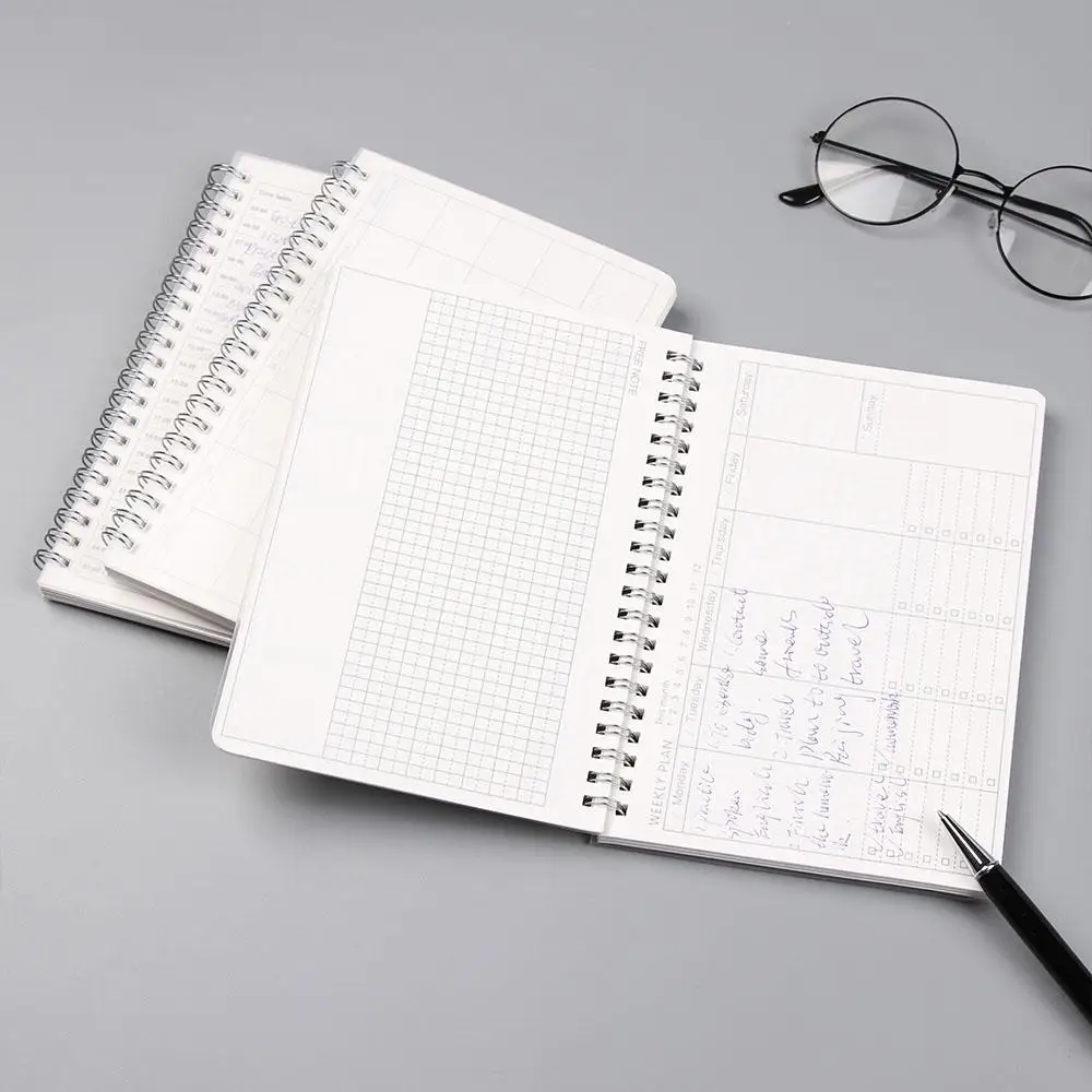 A5 Wochenplan Spiralnotizbuch Zeitplan Memo Schulbedarf